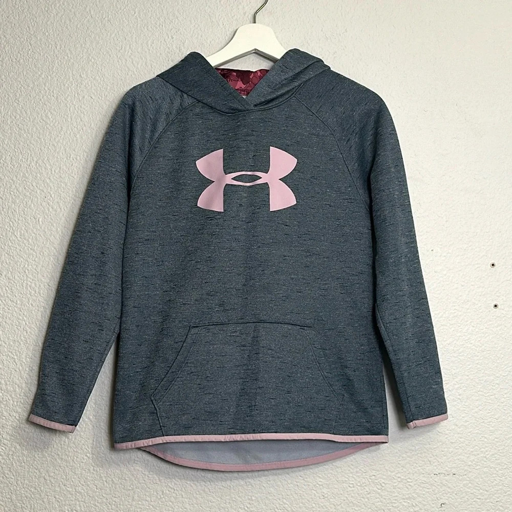 Under Armour‎ Youth Girls Size XLarge Pullover Hoodie Blue Lilac Loose Fit